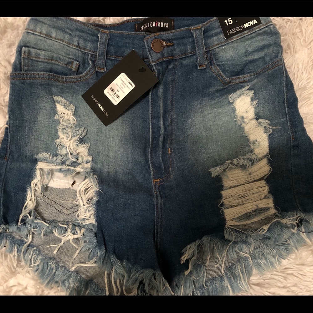 Distressed shorts